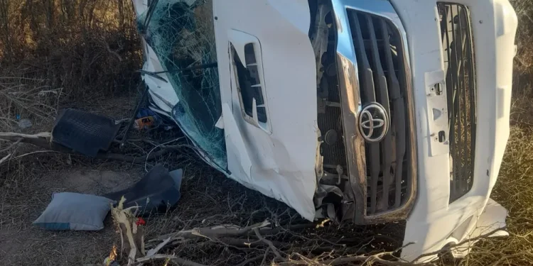 Milagro en Caucete: una familia mendocina volcó en su camioneta cerca del Control Bermejo