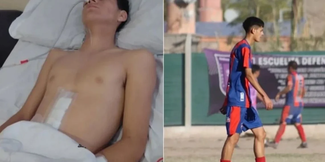 Drama en el fútbol sanjuanino: fue a disputar una pelota, sufrió una perforación de intestino y pelea por su recuperación