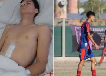 Drama en el fútbol sanjuanino: fue a disputar una pelota, sufrió una perforación de intestino y pelea por su recuperación