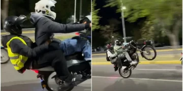 Preocupación por maniobras peligrosas: jóvenes volvieron a hacer «willy» con acompañantes en plena Avenida Libertador