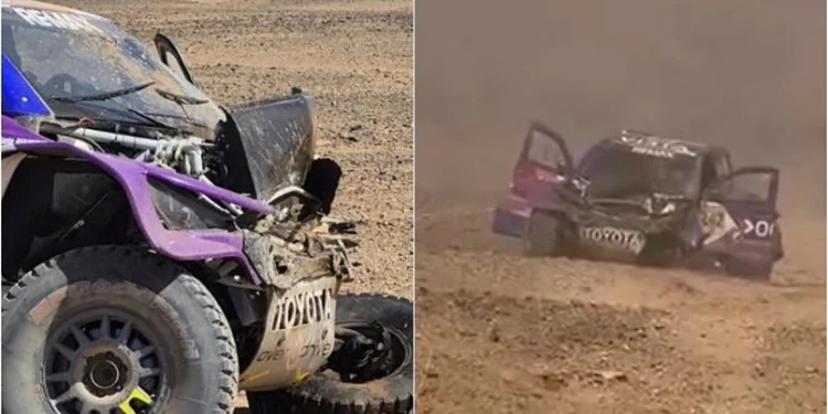 Fuerte susto en Marruecos: el sanjuanino Lisandro Sisterna y Kevin Benavides sufrieron un violento vuelco en el Mundial de Rally