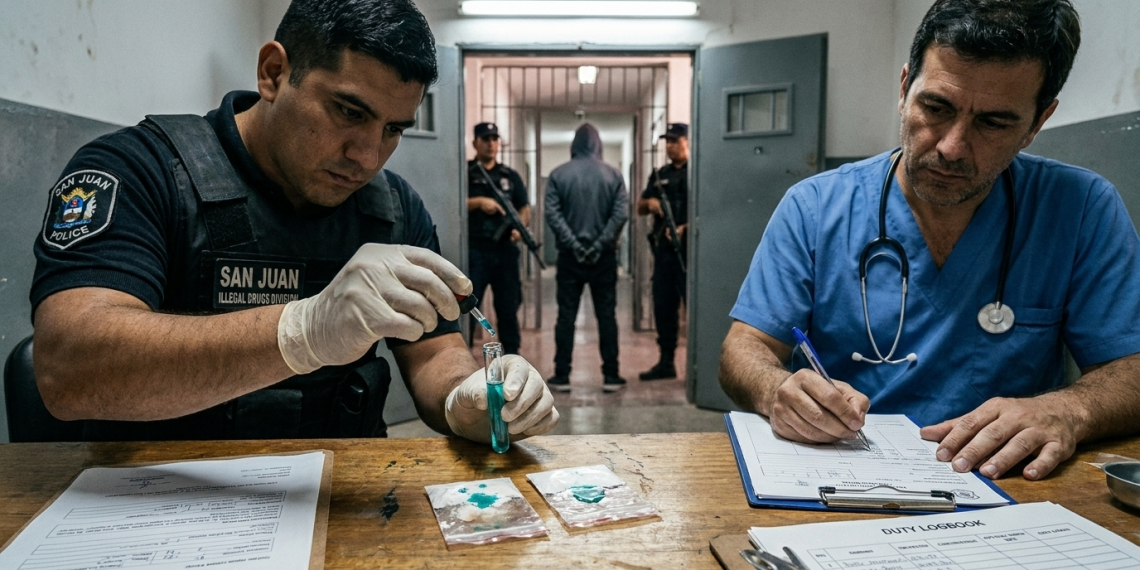 Maniobra extrema en la Comisaría 13ª: ingresó por una falta menor, se introdujo cocaína en el recto y la terminó expulsando ante la guardia