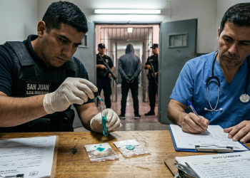 Maniobra extrema en la Comisaría 13ª: ingresó por una falta menor, se introdujo cocaína en el recto y la terminó expulsando ante la guardia