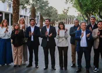 Orrego inauguró la histórica repavimentación de la emblemática avenida Libertador