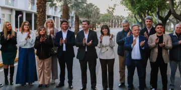 Orrego inauguró la histórica repavimentación de la emblemática avenida Libertador