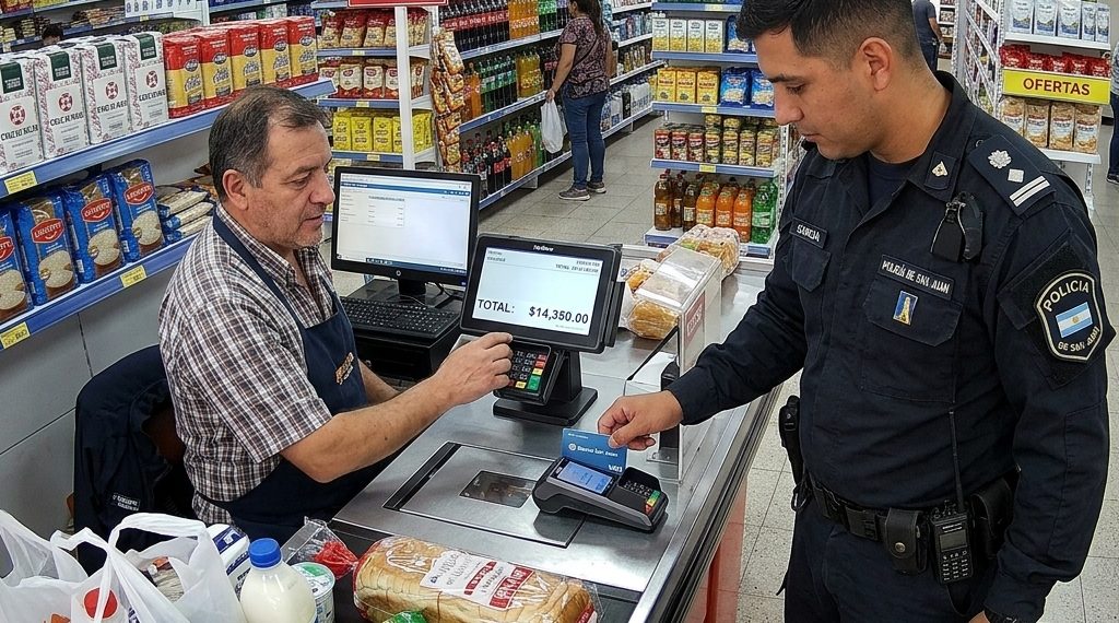 Detuvieron a un policía en pleno turno en una comisaría de Chimbas: está acusado de sacarle y gastarle la tarjeta a un compañero