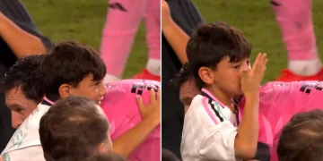 El desopilante momento de Ciro Messi tras el título de Inter Miami: acarició la cabeza transpirada de su papá, se olió la mano e hizo estallar de risa a Lionel