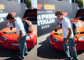 Franco Colapinto conoció al Rayo McQueen en Monza y protagonizó un divertido blooper con el mate