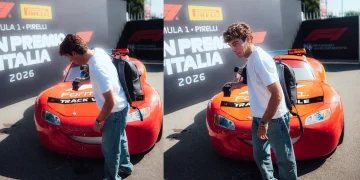 Franco Colapinto conoció al Rayo McQueen en Monza y protagonizó un divertido blooper con el mate
