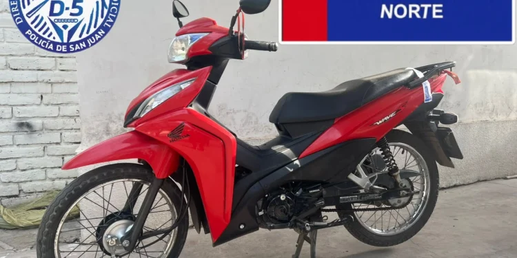 Operativo en Chimbas: la Brigada Norte interceptó una moto que era buscada desde 2023 por un robo en Mendoza