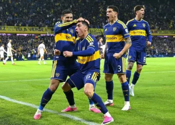 Ventaja xeneize en La Bombonera: Boca superó 1-0 a San Pablo con gol de Miguel Merentiel y viajará con margen a Brasil