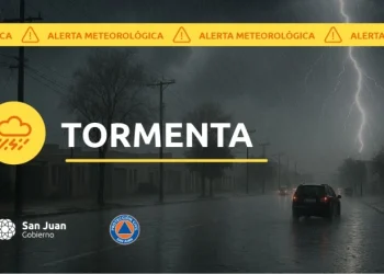 Alerta amarilla por fuertes tormentas, granizo y ráfagas para la tarde y noche de este lunes en San Juan