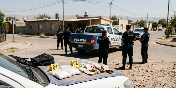Tenía prisión domiciliaria por drogas, causó disturbios en la calle y cayó con 43 gramos de cocaína en Chimbas