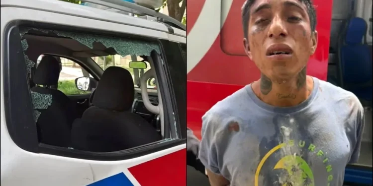 Película de acción en Capital: golpeó a dos policías, rompió un patrullero, escapó durante un traslado y lo recapturaron en la terraza de un edificio