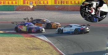 Incidente en Portimao: Max Verstappen chocó desde atrás al argentino Ezequiel Pérez Companc y fue sancionado en el GT World Challenge