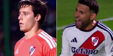 «¡Salí una vez!»: el furioso reto de Otamendi a Beltrán en el empate de River ante Sarmiento