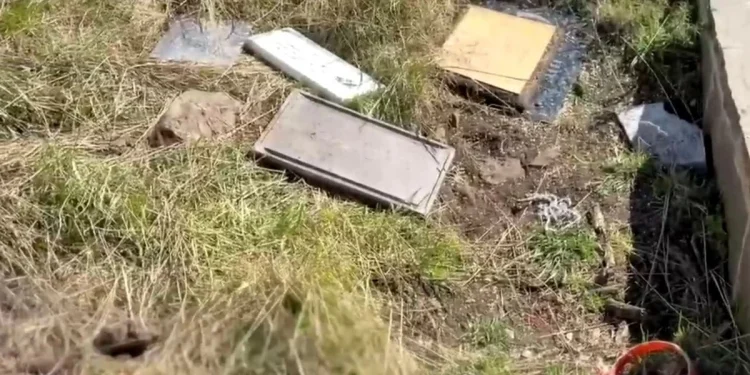 Indignación y repudio: un informe de TV chilena reveló placas y ofrendas argentinas tiradas como basura en el Cementerio de Darwin