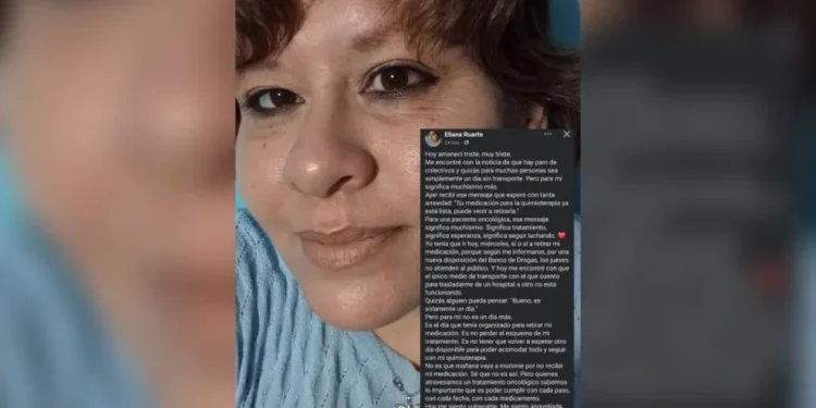 La cara más dolorosa del paro de colectivos: tenía que retirar su medicación oncológica y no pudo viajar por la falta de transporte